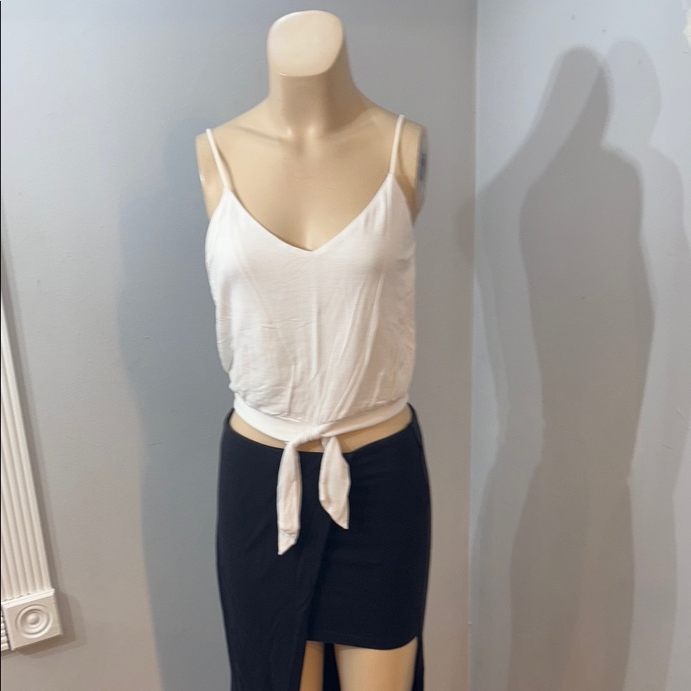 White Tie-Front Cami Top